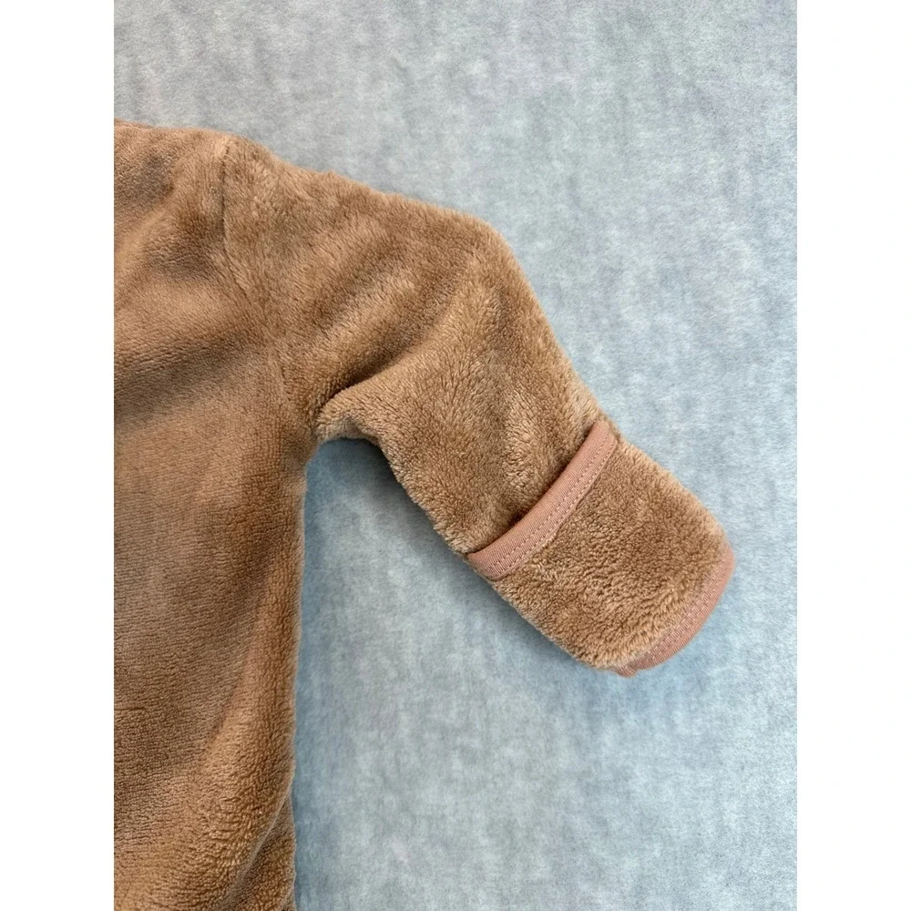 Disney Baby Winnie the Pooh Fleece Footed One Piece Suit Hoodie 3‎ 6M Brown